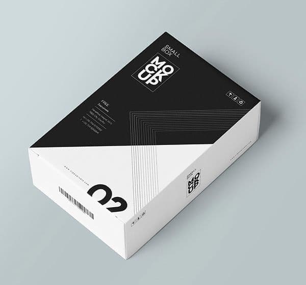 Black and white minimal boxed product packaging